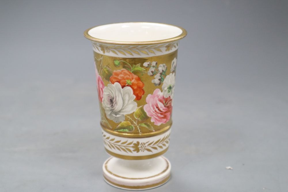 An early 19th century mantel spill vase, c.1815, Worcester or Spode, height 12cm